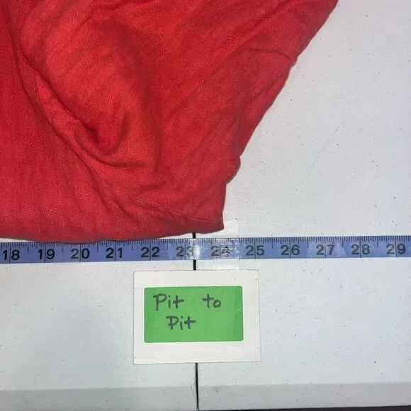 Fenini Womens Orange Linen Button Up Jacket XL Pockets Flowy Quiet Luxury Classy - Picture 7 of 10